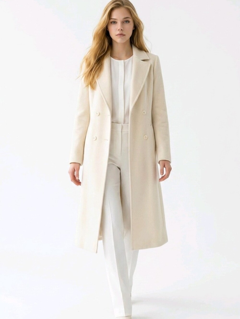 Lindzon Double Breasted Wool Coat
